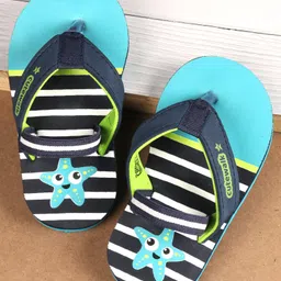Cute Walk by Babyhug Flip Flops with Back Strap Star Fish Print - Blue-picture-20