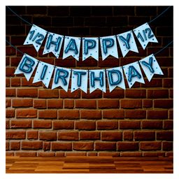 Wobbox 1/2 Happy Birthday Banner, Happy Birthday Decoration Items Blue -Pack Of 1-image-88