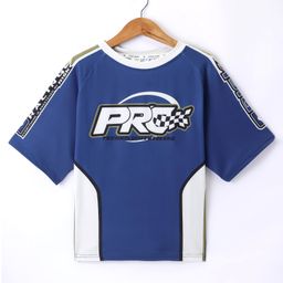 Kookie Kids Half Sleeves T-Shirt Text Print - Blue-image-16