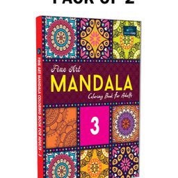 Fine Art Mandala Coloring Book For Adults Part 3 Pack Of 2-25