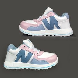 FEETWELL SHOES N Alphabet Patch Embroidered Colour Blocked Lace Up Sneakers - Pink-picture-4