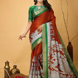 Mitera Ethnic Motifs Zari Art Silk Banarasi Saree-image-98
