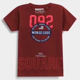 RASPY Boys Pack Of 2 Typography Printed Round Neck Pure Cotton Regular Fit T-Shirts-7