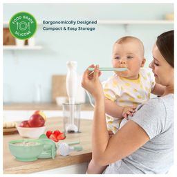 Luv Lap 9 In 1 Multifunctional Mash And Serving Bowl With Spoon And Masher - Green image 5