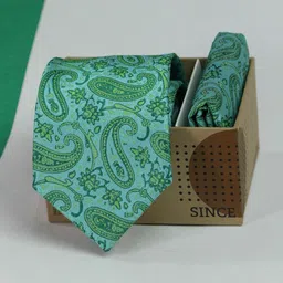 Tossido Men Paisley Necktie & Pocket Square Gift Set Comes with a box-image-96