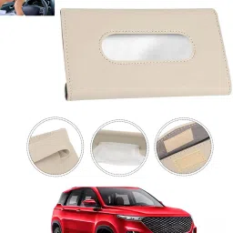 Universal Leatherite Rectangle Beige Tissue Box For Car/office/Home-136 Vehicle Tissue Dispenser-image-81