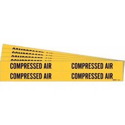 BRADY Vinyl Pipe Marker Compressed Air Yellow and Black 1-1/8 x 7 x 0.004 inch, 781VU4 (Pack of 5)-image-75