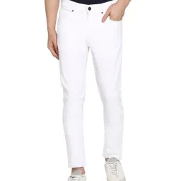 Red Tape White Solid Mid Rise Jeans-image-14