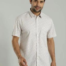 Indian Terrain Off White Regular Fit Printed Shirt-picture-0