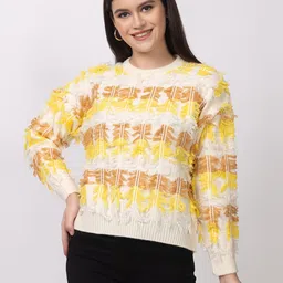 Lory Women Printed Woollen Pullover-7