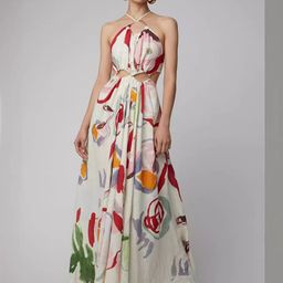 all about you Women Halter Neck Maxi Dress-image-70