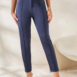 Styli Navy High Rise Pants-image-89