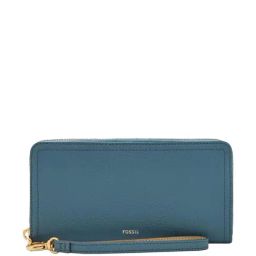 Fossil Logan Blue Solid Wallet for Women-picture-40