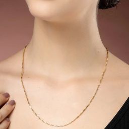 NVR Women's Gold-Plated Minimal Chain - Set of 3 image 4