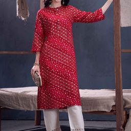 Anouk Women Bandhani Printed Kurta-17