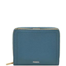 Fossil Logan Blue Solid Wallet for Women-picture-22