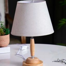 The Decor Kart White Wood Paarl Table Lamp-image-9