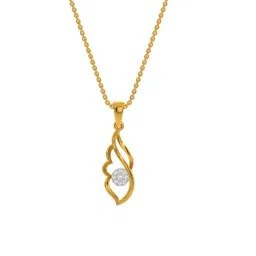 Kisna Diamond & Gold Jewellery 18k Enhanced Curve Pendant-image-28