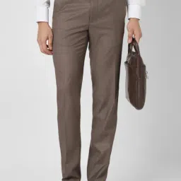 Van Heusen Brown Slim Fit Trousers-picture-33