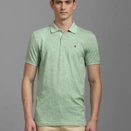 Louis Philippe Green Slim Fit Printed Polo T-Shirt-picture-30