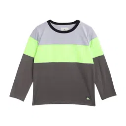 Cherry Crumble by Nitt Hyman Kids Grey Color Block Pattern T-Shirt-image-8