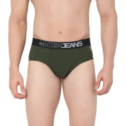 UnderJeans by Spykar Olive Green Cotton Briefs-picture-42