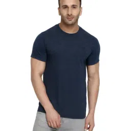 Chkokko Navy Regular Fit T-Shirt-image-70
