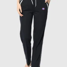 Vimal Jonney Navy Blue Stripes Print Track Pants-picture-44