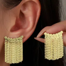SALTY Contemporary Tasselled Drop Earrings-34