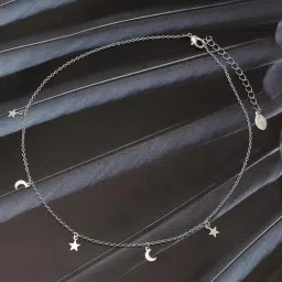 Accessorize London Star And Moon Station Silver Casual Necklace-image-42