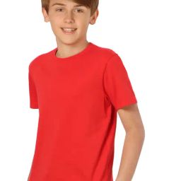 Jack & Jones Junior Mars Red Solid T-Shirt-image-25
