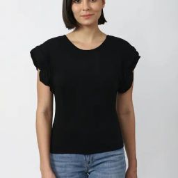 Forever 21 Black Cotton Regular Fit Top-image-39