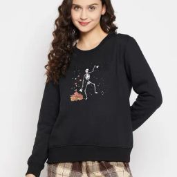 Clovia Black Lounge Top-image-66