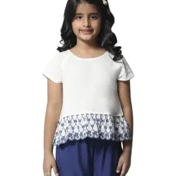 Biba Girls White Regular Fit Top-image-65