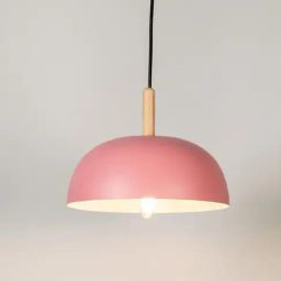 Whispering Homes Pink Metal Color Pop Dome Pendant Lamp-image-31