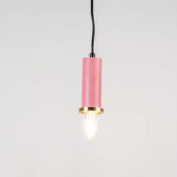 Whispering Homes Pink Metal Long Chic Pendant Light-image-88