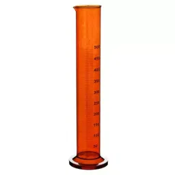 ABGIL 50 ml Borosilicate Glass Round Base Cylinder Graduated Single Metric Scale with Pour Out ABG1179-14