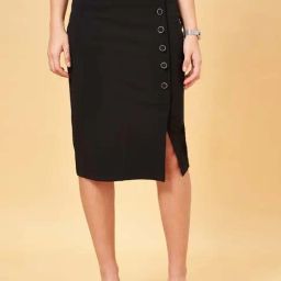 Annabelle by Pantaloons Black Shift Skirt-image-20