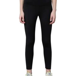 Omtex Black Mid Rise Sports Tights-image-60
