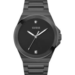 GUESS Vinyl Men Black Round Dial Analog Watch - GW0833G2-4