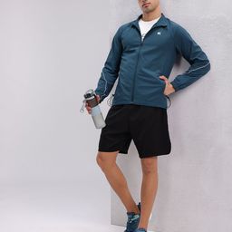 HRX by Hrithik Roshan Mock Collar Rapid-Dry Running Jacket with Toggle Hem image 5