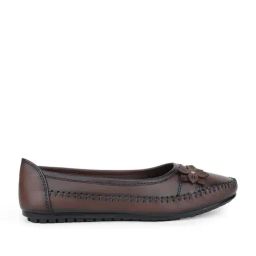 Zoom Shoes Women's Brown Flat Ballets-image-48