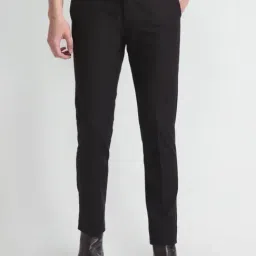 Arrow Brown Slim Fit Trousers-picture-4