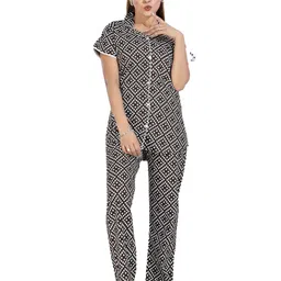 NIGHTY KING Geometric Printed Night suit-picture-4