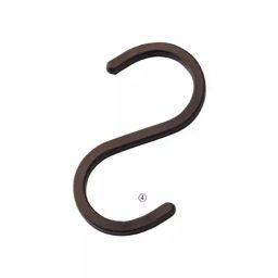 AS ONE Steel Display Hooks Square Type W5.5 cm × H10.5 cm, 6 mm Size Steel Powder Coating Black, 61-198-8-4 (Set of 5 pcs)-81