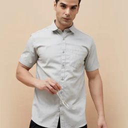 Code By Lifestyle Grey Slim Fit Checks Shirt-image-70