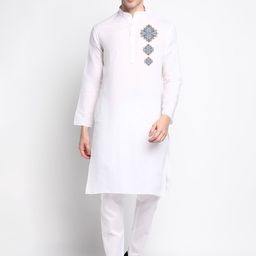 PulseIQ Men Ethnic Motifs Printed Regular Kurta with Pyjamas-picture-30
