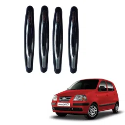 SPREADX Plastic Car Compact Black Colour Elegant Door Guard Protection Universal Type Suitable for Santro Xing (Set of 4 Pcs)-35