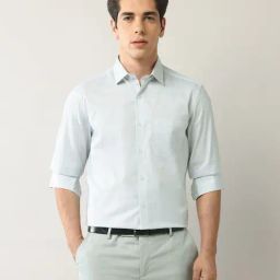 Arrow Grey Regular Fit Geometric Shirt-image-43