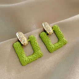 FIMBUL Gold Plated Geometric Drop Earrings-38